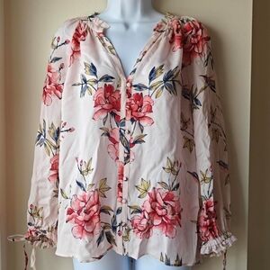 Pink Floral Joie Blouse